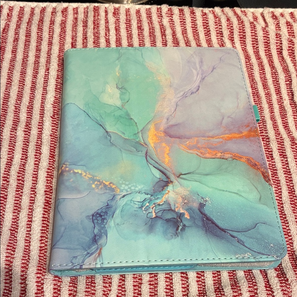 Marble Design Tablet Case - Blue, Teal and Orange